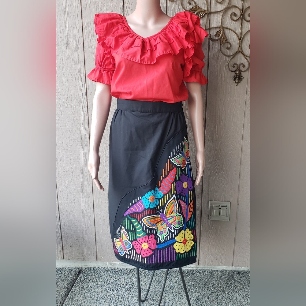 Ethnic Panamanian Wrap Skirt